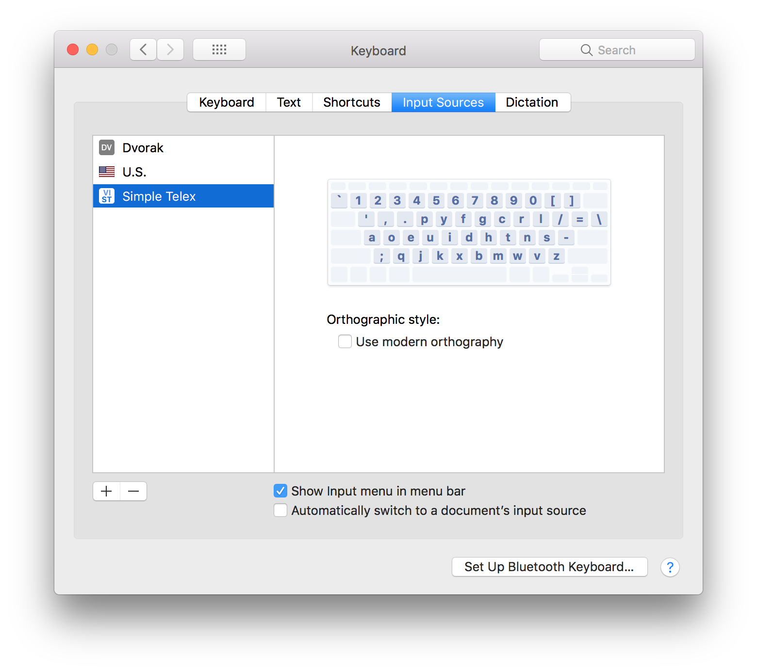 Telex in MacOS